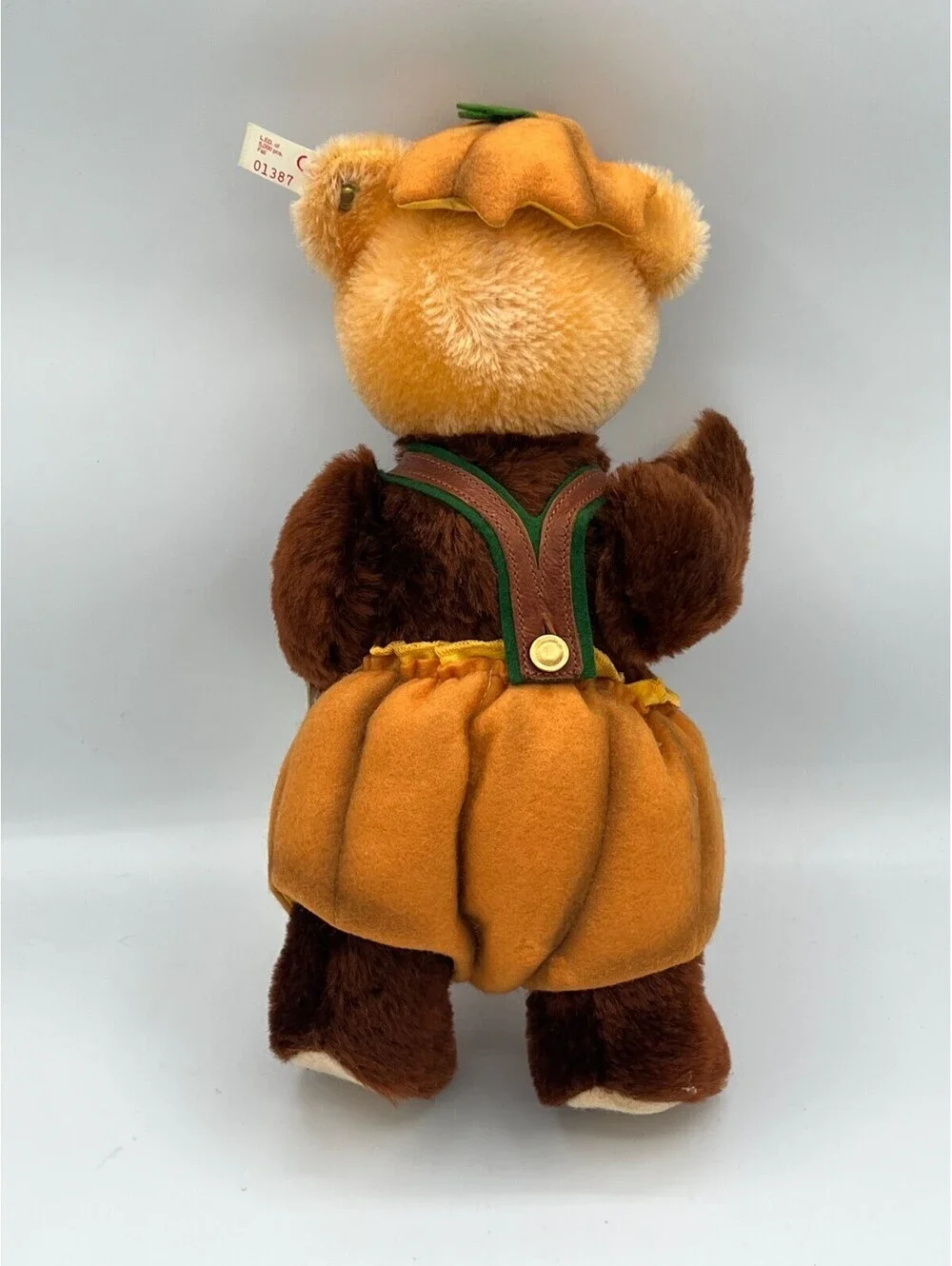 Vintage 1997 The Four Seasons Steiff Pumpkin Patch Bear #1387 of 5000 12.5”